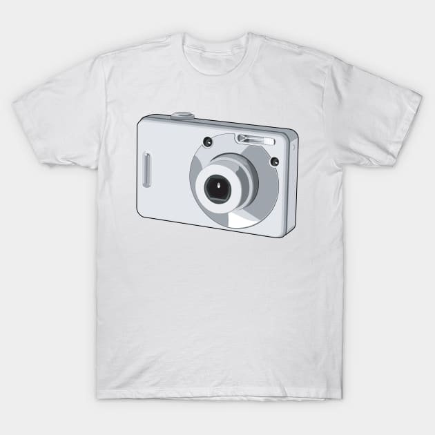 Point and Shoot Digital Camera Retro T-Shirt by retrovectors